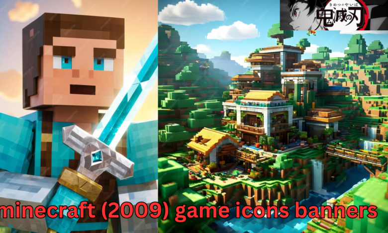 minecraft (2009) game icons banners